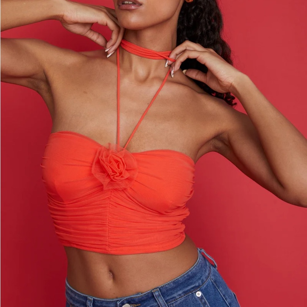 NWT Rose Halter Top